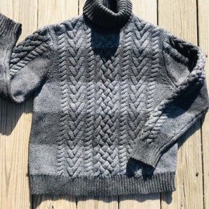 Michael Kors Lambs Wool Sweater Cable Knit stripe